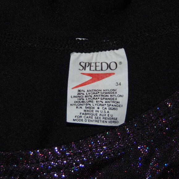 Speedo Sparkley Purple Zip Swimsuit 34 - Picture 6 of 8